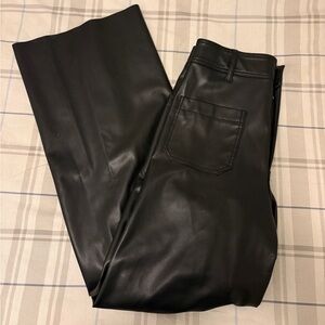 Zara Black Leather Trousers